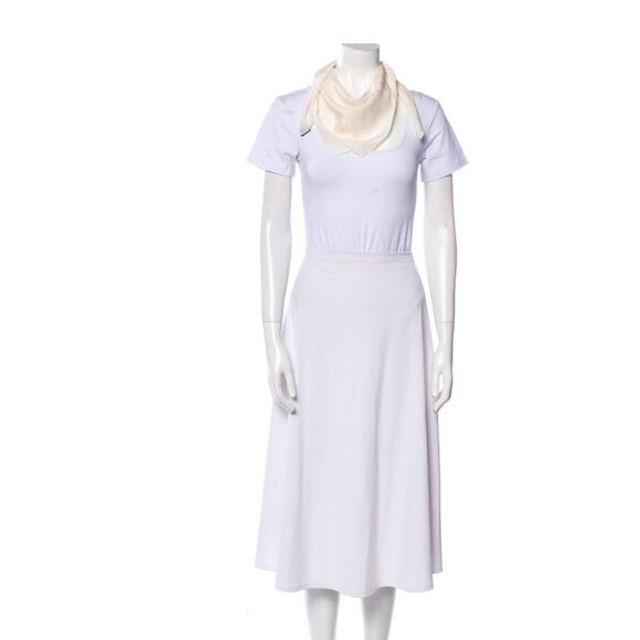 Christian Dior Silk Cream Colored Vintage Logo Scarf - Picture 4 of 5